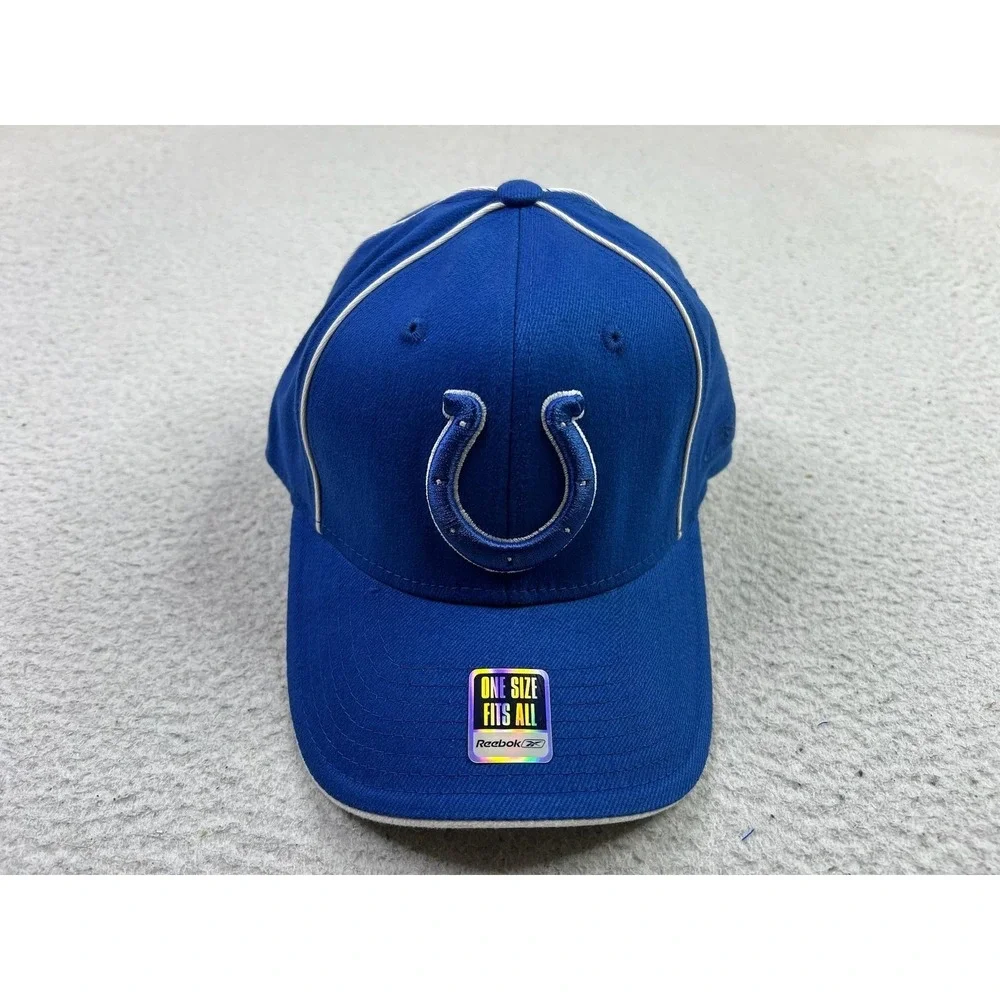 Indianapolis‎ Colts Hat Cap Fitted Mens One Size NFL Football Pinstripe Reebok